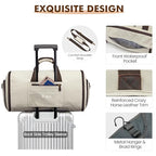 Garment Bag for Travel Convertible Duffle Bag Suit Bag for Men Women (50l / Beige)