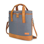 3 Bottle Wine Cooler Bag Carrier for Travel (Grey 2)