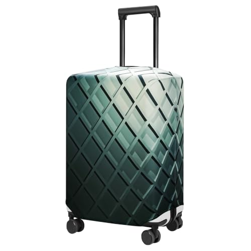 Travel Luggage Cover Suitcase Protector Fits 27 (Dark Grid / L)