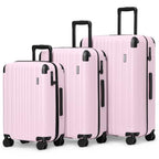 Luggage Set Light and Durable Hardshell (Light Pink2.0 / 3-Piece Set (20/24/28))