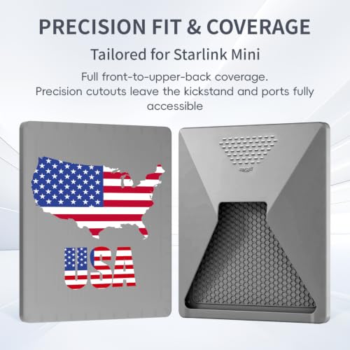 Starlink Mini Protective Cover (Flag-grey)