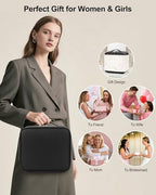 Makeup Bag with LED Mirror (A-Small / 01-Black)