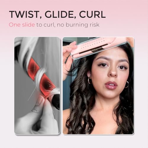 Airflow 2.0 Curling Iron Flat Iron (Pink)