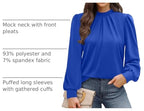Early Fall Fashion Must Haves Winter Clothing for Women Fall Clothes Long Sleeve Blouses Dressy Casual Travel Plus Size Airport Outfits 2026 Spring Womens Tops Blue XL (12 - Blue / X-Large)