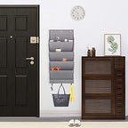 2 Pack Over the Door Shoe Organizers (GREY / 28+ Pairs)