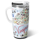 22oz Insulated Travel Mug with Handle & Lid (Virginia / 22 Ounces)