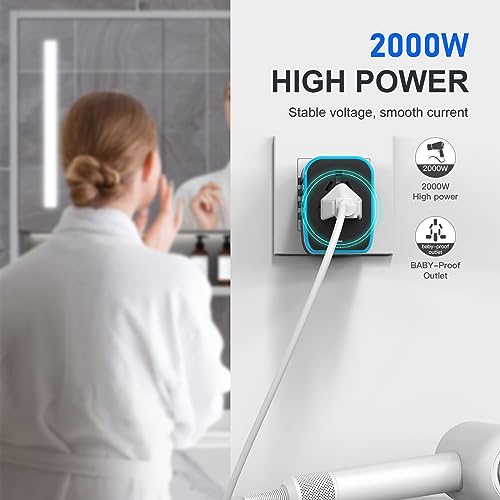 Universal International Power Travel Plug Adapter (Black and Blue)