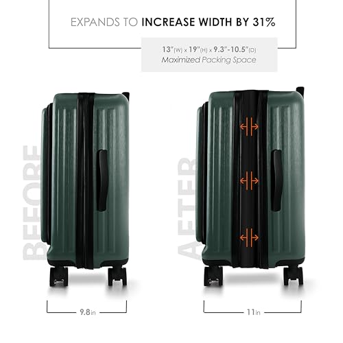 20 Inch Carry On Luggage 22x14x9 Airline Approved (Carry-on 20 Inch / Green)