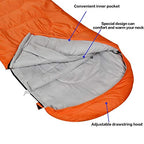 3 4 Season Sleeping Bag for Adults & Teens (Mandarin Red / 87*33)
