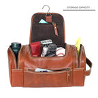 Leather Toiletry Bag for Men (Tan Brown / Men's Toiletry Bag)