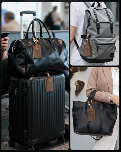 Luggage Tags for Suitcases (Coffee)