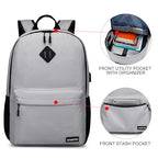 Backpack for School (D56-gray / 15.6 Inch)