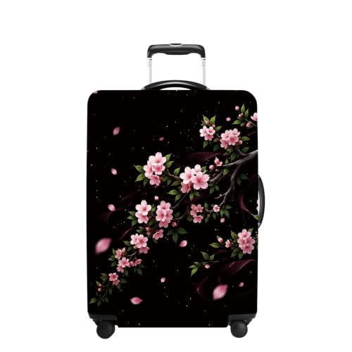 Luggage Cover Washable Suitcase Protector Anti (Cherry Blossom / L(fits 28-30Inch suitcase))