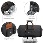 Garment Bags for Travel Canvas Duffle Bags for Men Hanging Suitcase (Black)