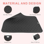 Oversize Silicone Heat Resistant Mat for Hair Tools (Black)