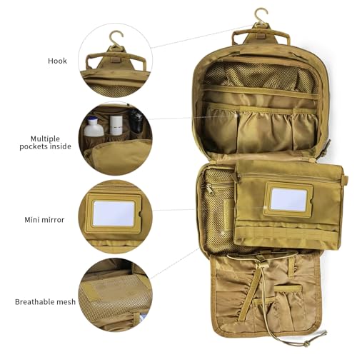 Hanging Toiletry Bag for Men (Khaki)