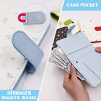 Rfid Passport Holder for Travel women (floral blue a)