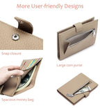 RFID Protection Passport Wallets for Women (Apricot Beige)