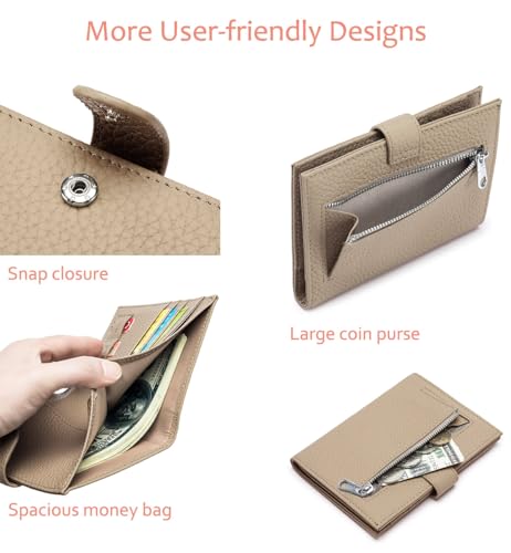 RFID Protection Passport Wallets for Women (Apricot Beige)