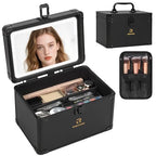 Travel Small Makeup Bag With LED Mirror in 3 (01-Black / 0-Smaller)