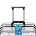 2 Pack Luggage Tag for Suitacase (Blue Butterfly)