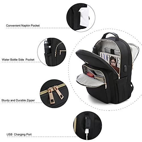 Laptop Backpack for Women (Black D / 17-Inch)