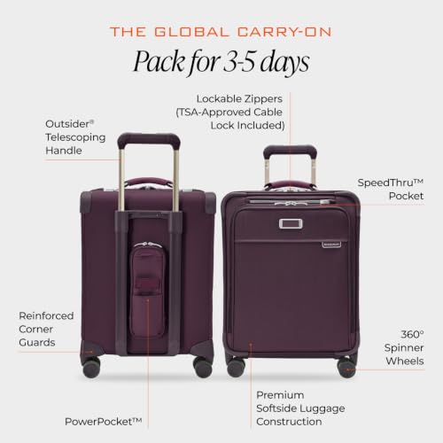21" Global Carry On Expandable Spinner (Plum / 21" Carry-On)