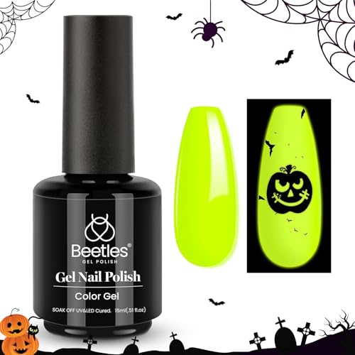 Beetles Halloween Gel Nail Polish (Luminous Yellow)