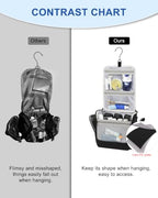 Hanging Toiletry Bag for Men (Black / X Large)