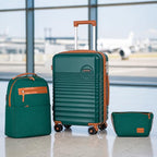 Carry On Luggage 22x14x9 Airline Approved Suitcase with Wheels (Teal / 3 Piece Sets (20/BP/TB))