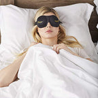Ultralight & Comfortable Contoured Sleep Eye Mask (Gold Eyelash)