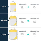 Compression Packing Cubes 6 Set (Golden Yellow / 6 pcs)
