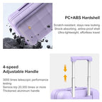 24 Inch Expandable Checked Luggage Hard Shell Suitcase (24 inch / Purple)