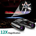 12X25 Small Binoculars with Clear Vision (12X25-YH / Black)