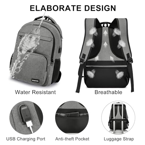 Backpack for School (Grey / 15.6 Inch)