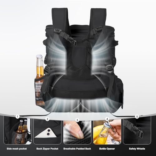 Insulated Backpack Coolers Insulated Leak Proof for Camping Hiking Beach Travel 36cans Cooler Backpack for Men Women 18 Hours Cooling Black 30L (Black)