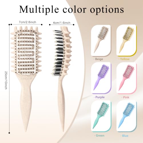 Curl Defining Brush for Curly Hair (1Pc Beige)