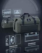 Waterproof Motorcycle Duffel Bag Tail Bag 30L Dry Bags Luggage (30L / Olive)