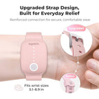 Fashion FDA Cleared Relieve Nausea Electrode Stimulator Morning Sickness Motion Travel Sickness Vomit Relief Rechargeable No Gel Drug Free Wrist Bands Without Side Effects (Pink)