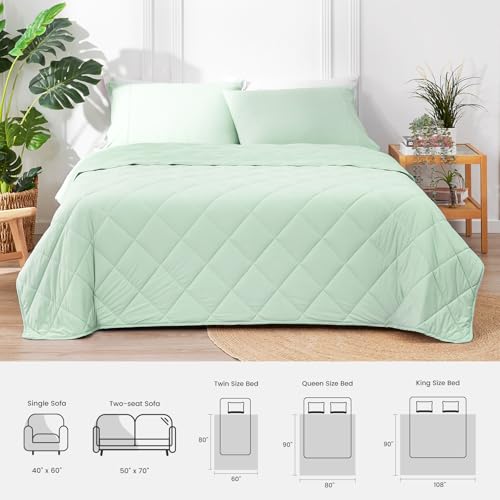 Cooling Throw Blanket for Hot Sleepers 50"x70" (Mint Green / Throw (50" x 70"))