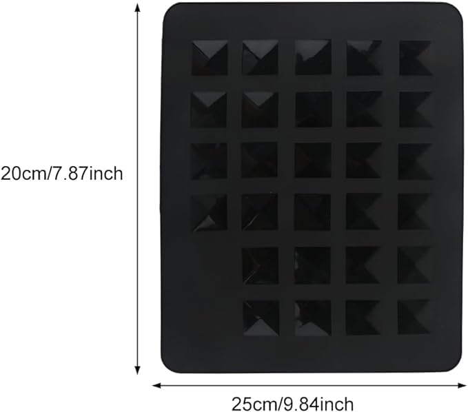 Professional Silicone Heat Resistant Mat, Heat Mat for Curling Iron, Flat Iron, Hair Styling Tools Appliances Dryer Salon Tools Hair Stylist, with Hook Loop Strips (Block Black)