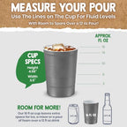 16 oz. Durable & Reusable Party Cups (Gray / 12 Count)