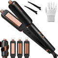 Flat Iron Hair Straightener (Matte Black Rose Gold)