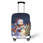 Christmas Snowman Suitcase Cover (L(for 26-29 inch luggage) / Snowman Reindeer)