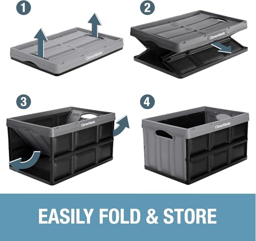 Collapsible Storage Bins (Obsidian / 62l - 3 Pack)