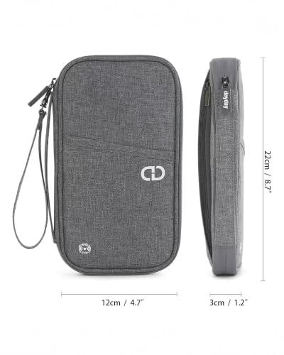 Family Passport Holder for Travel (New Grey)