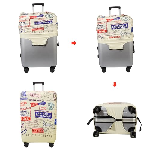 Travel Luggage Cover Suitcase Cover Protector Skins 18 (Stamp pattern A13 / M (for 22--24 inch luggage))