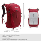 Hiking Hydration Backpack with 2L (Red-3L Water Bladder)