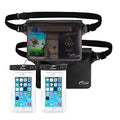 Waterproof Fanny Pack (2 * phone cases(black) + 2 * fanny packs(black+gray) / XL SETS)
