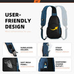 Sling Bag RFID Crossbody Sling Backpack Cross Body Shoulder Bag Travel Hiking Daypack for Women Men (Blue)